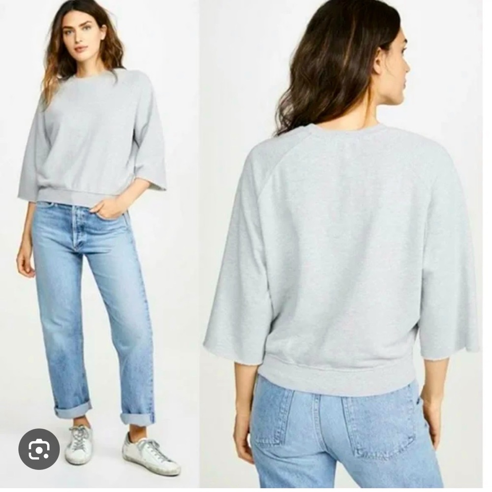 Spiritual Gangster Maya Cut Off Sleeve Gray Sweatshirt